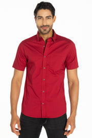 CAMISA HOMBRE VINOTINTO MANGA CORTA REF 102001