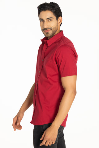 CAMISA HOMBRE VINOTINTO MANGA CORTA REF 102001