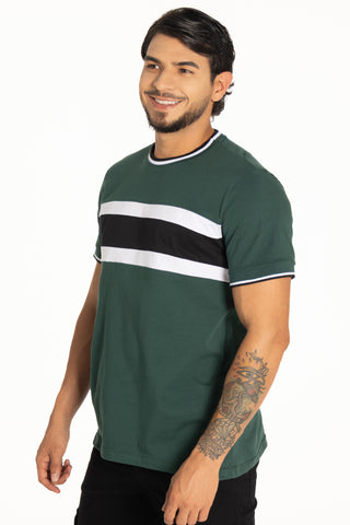 CAMISETA MODA VERDE PINO REF 15B027