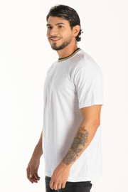 CAMISETA MODA BLANCA CUELLO DOBLE REF 15B050